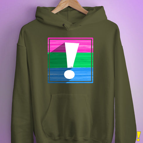 Polysexual Pride Flag Exclamation Point Hoodie